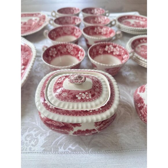 1920s Antique 85 Piece Copeland Spode's Tower China Service for 8 with Extras - Picture 6 of 10